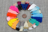 Ombre Puffy Tassels- 45mm - Triple Color- High Quality 22 Colors-2 pcs Per Order- Perfect for Earrings