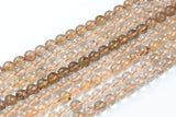 Natural Angel Hair Rutilated Quartz, High Quality in Faceted Round- 6mm, 8mm 10mm, 12mm, 14mm, 16mm- A High Quality! AAA Quality