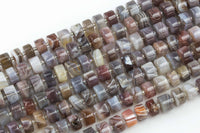 Natural Botswana Agate- Large Heishi Roundel Shape- High Quality- 8-9 or 9-10mm- Full Strand 16" - 60 Pieces AAA Quality Gemstone Beads