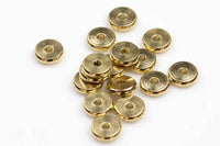 SOLID BRASS Spacers Flat Roundel Beads, 4mm, 6mm, 8mm, 10mm Rondelle Heishi Beads