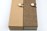 Necklace Box- Very Well Made- Canvas with Velvet Lining- outer dimension is 9.5 x2.5x1.5 inch