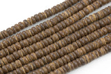 Natural Coconut Wood Heishi Roundl Shaped Beads with 1.5mm Holes - Sold by 15.5" Strands Gemstone Beads