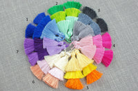 Ombre Silk Tassels- 65mm - Triple Color- High Quality - Nice and Silky -2 pcs Per Order- Perfect for Earrings