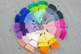 Ombre Silk Tassels- 65mm - Triple Color- High Quality - Nice and Silky -2 pcs Per Order- Perfect for Earrings