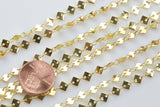 Diamond Chain Gold Plated Brass. By THE YARD