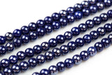 6mm 8mm 12mm Ceramic Smooth Round-11.5 inches per strand- Sapphire Mystic