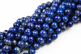 Gorgeous Natural Lapis, Not Dyed High Quality in Smooth Round, 2mm, 3mm, 4mm, 6mm, 8mm, 10mm, 12mm -Full Strand 15.5 inch Strand