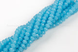 8mm Crystal Rondelle -1 or 5 or 10 STRANDS- Blue Opal