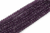 8mm Crystal Rondelle -1 or 5 or 10 STRANDS- Amethyst