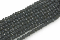 8mm Crystal Rondelle -2 or 5 or 10 STRANDS- Gray Jade