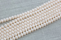 8mm Crystal Rondelle -2 or 5 or 10 STRANDS- Light Rice