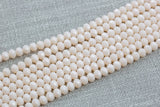 8mm Crystal Rondelle -2 or 5 or 10 STRANDS- Light Rice