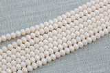 8mm Crystal Rondelle -2 or 5 or 10 STRANDS- Light Rice
