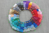 Ombre Puffy Tassels- 75mm - Triple Color- High Quality 27 Colors-2 pcs Per Order- Perfect for Earrings