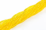 6mm Crystal Rondelle -1 or 5 or 10 STRANDS- Citrine