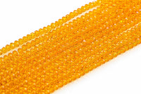 6mm Crystal Rondelle -1 or 5 or 10 STRANDS- Orange