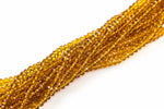 6mm Crystal Rondelle -1 or 5 or 10 STRANDS- Topaz