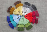 Ombre Silk Tassels- 65mm - Triple Color- High Quality - Nice and Silky -2 pcs Per Order- Perfect for Earrings