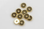 SOLID High Quality Gold Plated BRASS Flat Roundel Beads-6mm 8mm and 10mm