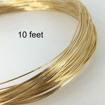 14k- 14/20 Gold Filled, 22 Gauge 24 Gauge 26 gauge and 28 gauge-Round Wire Coil, Wrapping Wire (1 or 10 FEET)- Half Hard or Hard