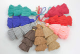 Ombre Puffy Tassels- 75mm - Triple Color- High Quality 27 Colors-2 pcs Per Order- Perfect for Earrings