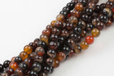 16mm- JADE Smooth Round- Single or Bulk- 15.5" Brown Agate