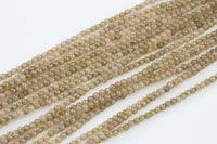 3mm- JADE Smooth Round- Single or Bulk- 15.5" Tan