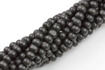 Natural Black Kaya Wood Off Round Shaped Beads with 2mm Holes - Sold by 15.5" Strands AAA Quality Gemstone Beads