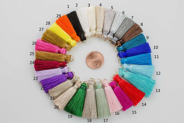 SILK TASSEL TASSLE Silk Tassels Tassles High Quality Small Tassels 4 pcs