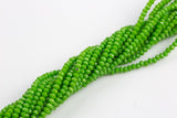 4mm Crystal Rondelle -2 or 5 or 10 STRANDS- Lime