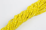 4mm Crystal Rondelle -1 or 5 or 10 STRANDS- Bright Yellow