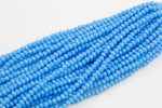 4mm Crystal Rondelle -2 or 5 or 10 STRANDS- Ocean Blue