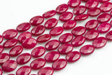 Ruby JADE Faceted Oval - Single or Bulk- 15.5" -Full Strand 15.5 inch Strand- 13*18mm