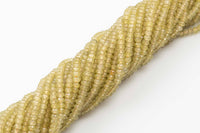 3mm- JADE Faceted Rondelle- Single or Bulk- 15.5" - Jonquil Yellow -Full Strand 15.5 inch Strand