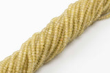 3mm- JADE Faceted Rondelle- Single or Bulk- 15.5" - Jonquil Yellow -Full Strand 15.5 inch Strand