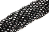 Onyx beads AAA grade black round beads, 3mm 4mm 6mm 8mm 10mm 12mm 14mm 16mm gem stone beads strand, genuine loose stone beads Full 15.5"