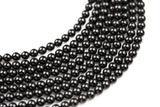 Onyx beads AAA grade black round beads, 3mm 4mm 6mm 8mm 10mm 12mm 14mm 16mm gem stone beads strand, genuine loose stone beads Full 15.5"