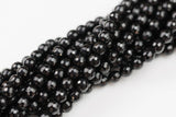 Natural Black Onyx Beads Faceted Round, Full Strand 4mm to 16mm Beads- Full Strand 15.5 Inch Long- Gemstone Beads