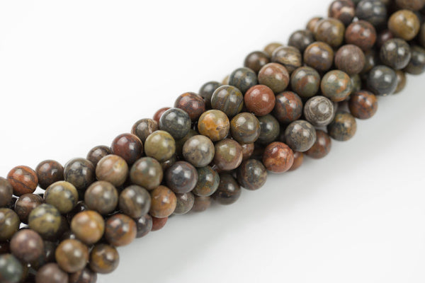 Natural Afghan Jasper, High Quality in Round- 4mm, 6mm, 8mm, 10mm, 12mm- Full 15.5 Inch strand Smooth Gemstone Beads