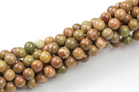 Natural Monticara Jasper, High Quality in Round, 6mm, 8mm, 10mm- Full 15.5 Inch Strand Gemstone Beads