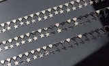 Cute Tarnished / Gunmetal Plated Dangly Star Brass Chain. High quality plating. By THE YARD