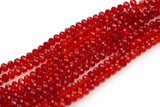 8mm Crystal Rondelle -2 or 5 or 10 STRANDS- Medium Siam