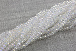 6mm Crystal Rondelle -1 or 5 or 10 STRANDS- Clear AB