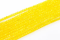 6mm Crystal Rondelle -1 or 5 or 10 STRANDS- Citrine