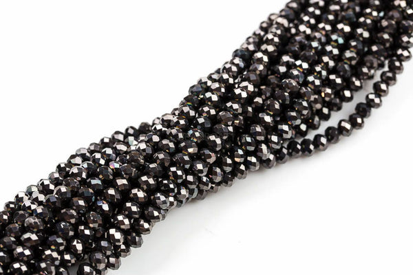 6mm Crystal Rondelle -1 or 5 or 10 STRANDS- Rust Metalic