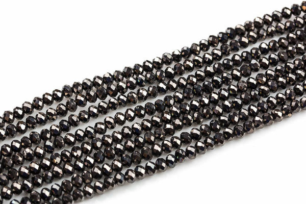 6mm Crystal Rondelle -1 or 5 or 10 STRANDS- Dark Rust