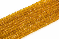 6mm Crystal Rondelle -1 or 5 or 10 STRANDS- Topaz
