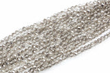 6mm Crystal Rondelle -1 or 5 or 10 STRANDS- Silver Sliver