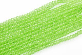 6mm Crystal Rondelle -1 or 5 or 10 STRANDS- Peridot
