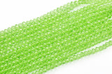 6mm Crystal Rondelle -1 or 5 or 10 STRANDS- Peridot